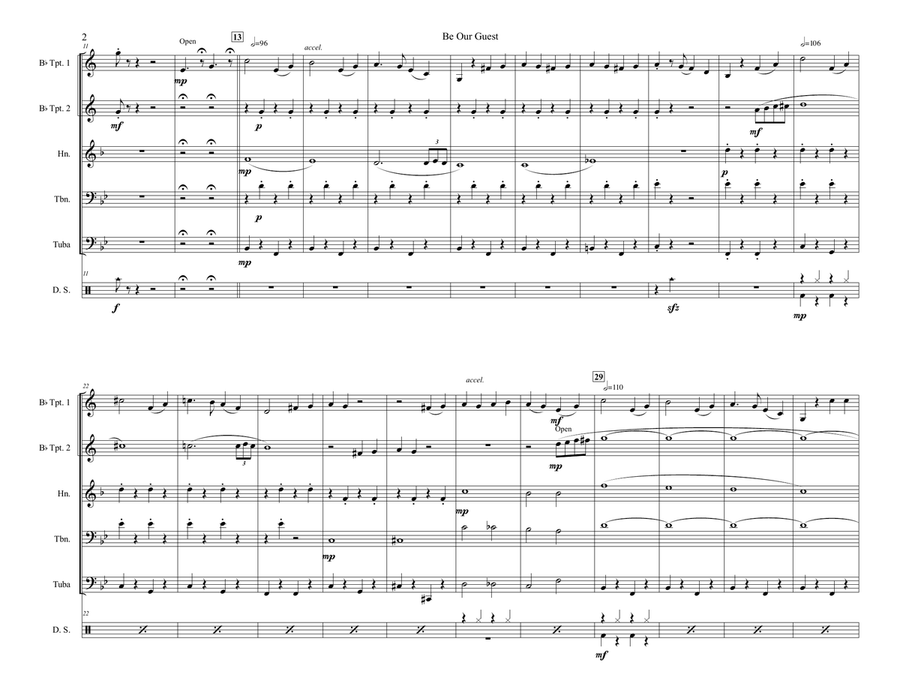 Be Our Guest Brass Quintet scores gallery preview page 2