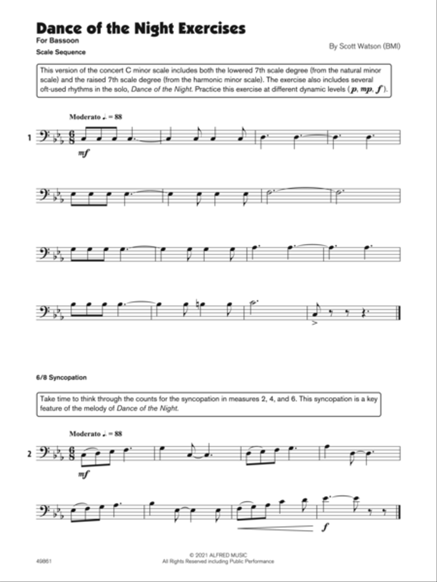 Dance of the Night (Sound Innovations Soloist, Bassoon) Small Ensemble scores gallery preview page 3