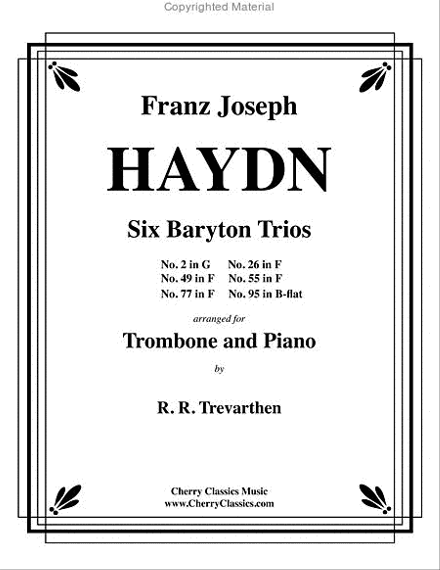 Six Baryton Trios for Trombone and Piano Trombone Trio scores gallery preview page 2