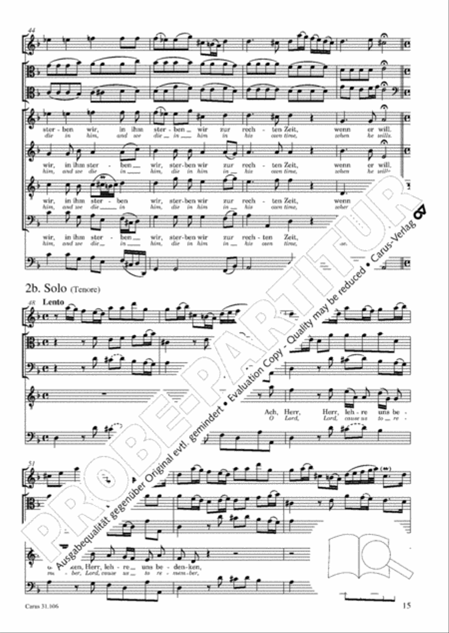 God's own time is the time appointed (Gottes Zeit ist die allerbeste Zeit) 4-Part scores gallery preview page 16