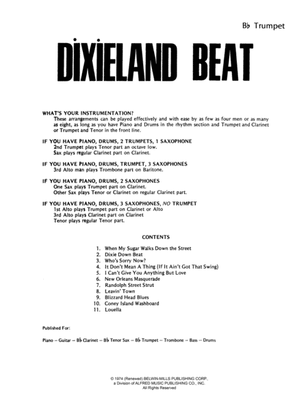Dixieland Beat (Trumpet)
