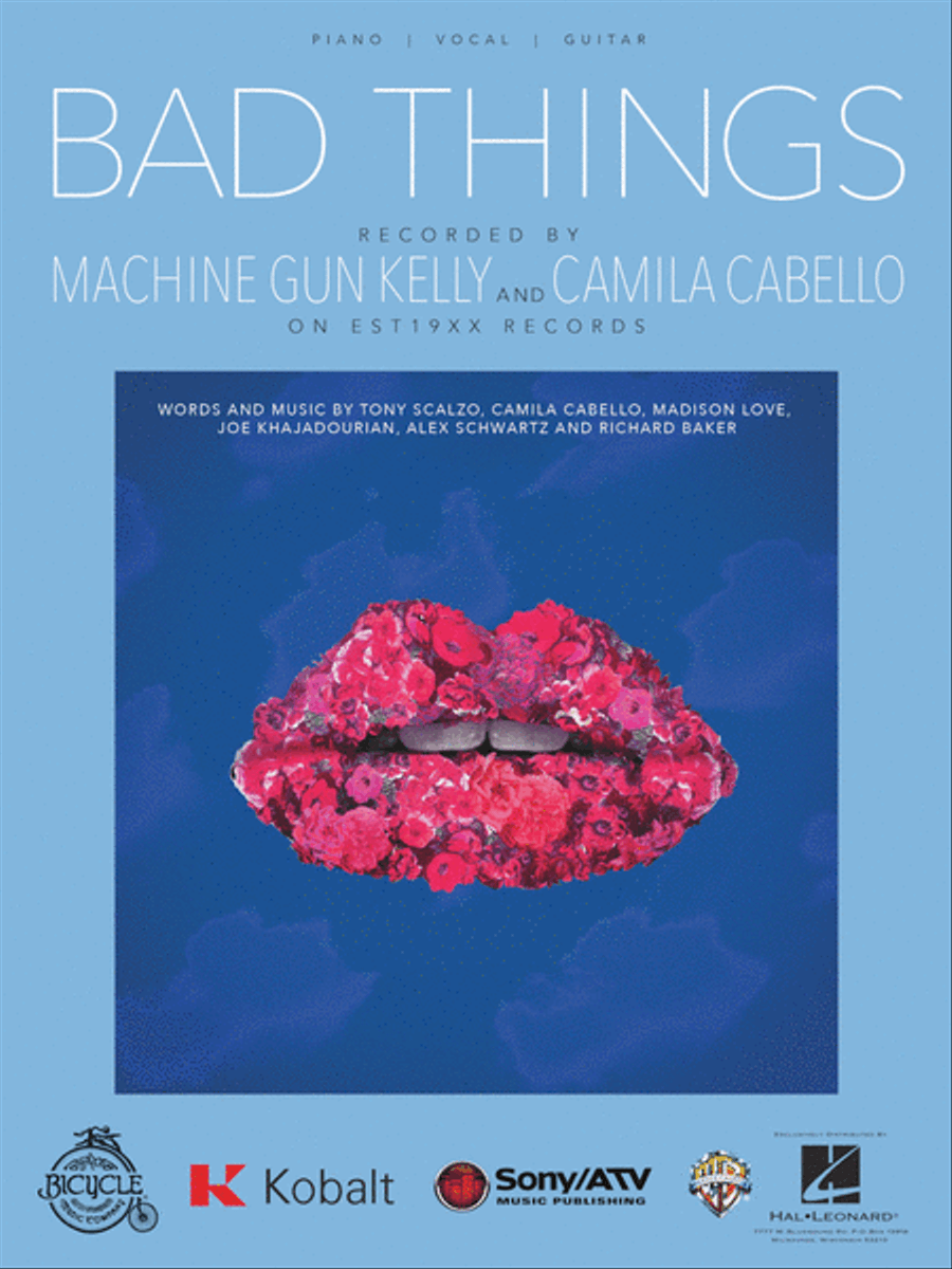 Bad Things Piano, Vocal, Guitar scores gallery preview page 1