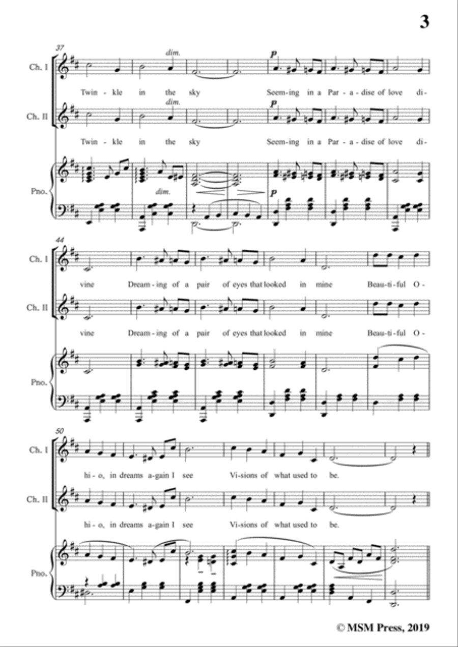 Mary Earl-Beautiful Ohio,in D Major,for Voice and Piano Voice Solo scores gallery preview page 5