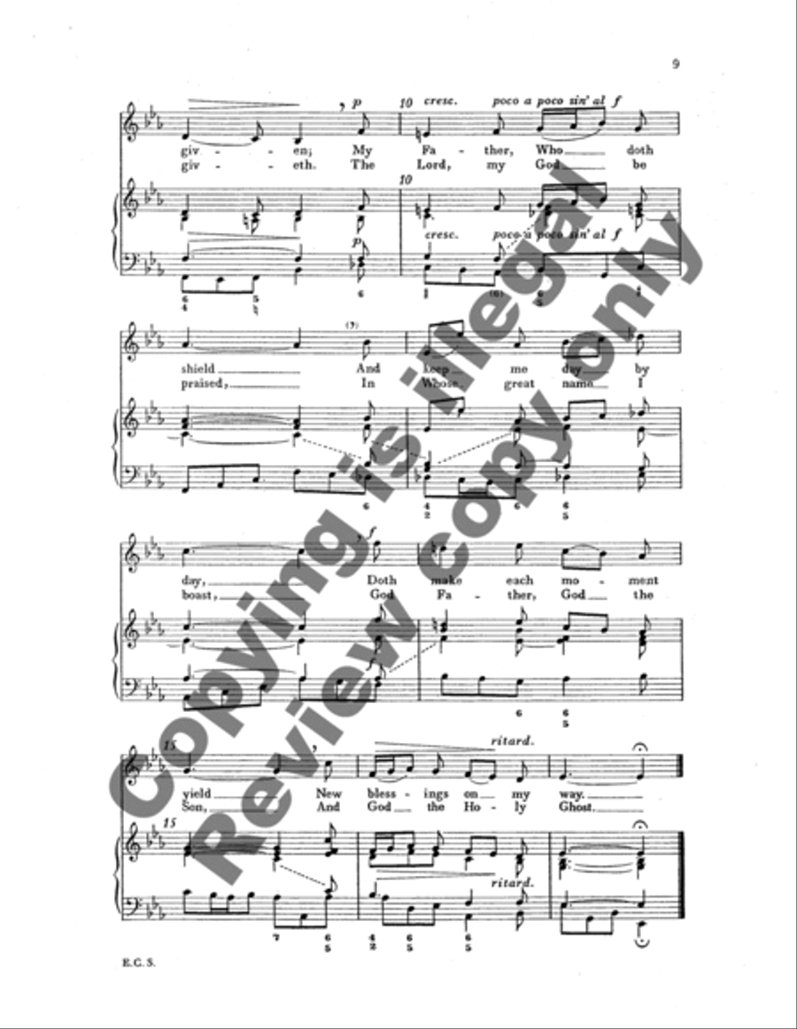 Schemelli Gesangbuch: Five Sacred Songs Unison Choir scores gallery preview page 13