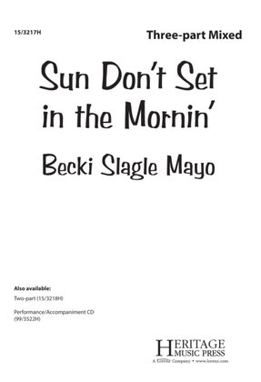 Book cover for Sun Don't Set in the Mornin'