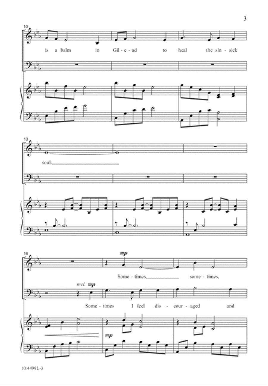 There Is a Balm in Gilead 4-Part scores gallery preview page 3