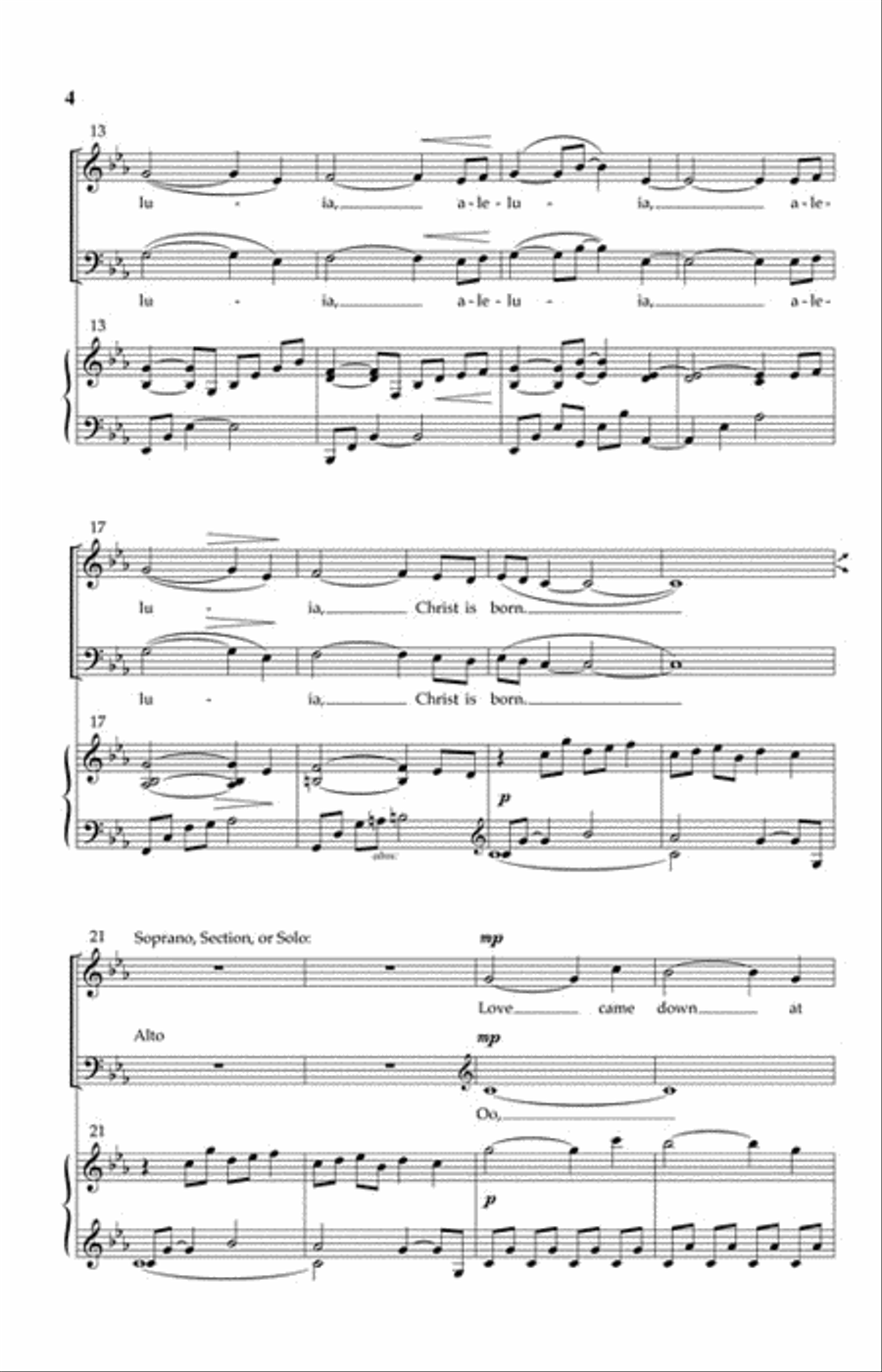 Christ Is Born 3-Part scores gallery preview page 3