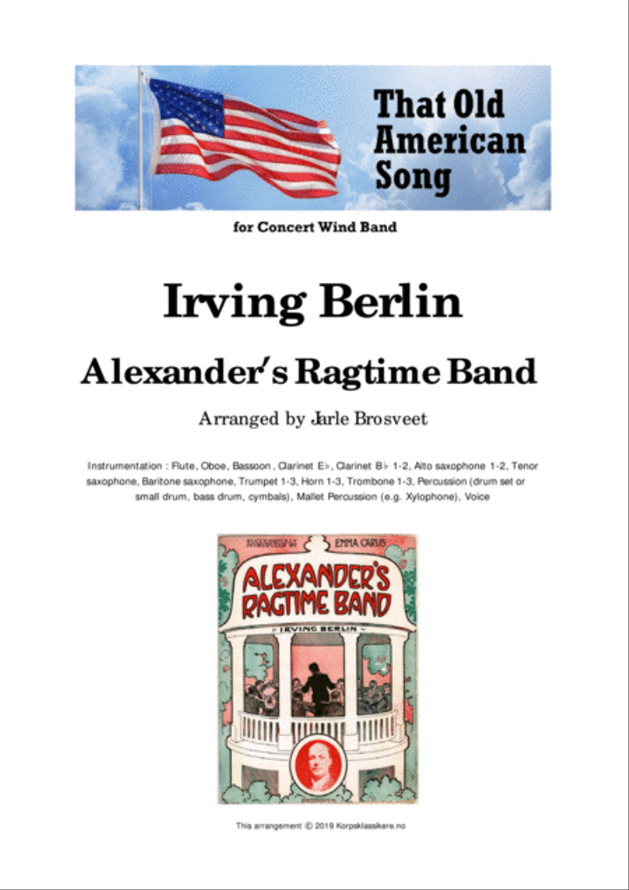 Alexander's Ragtime Band (For Concert Wind Band) Concert Band scores gallery preview page 1
