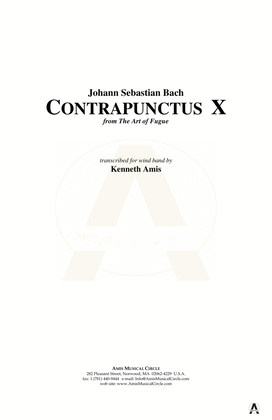 Contrapunctus 10 - CONDUCTOR'S SCORE ONLY
