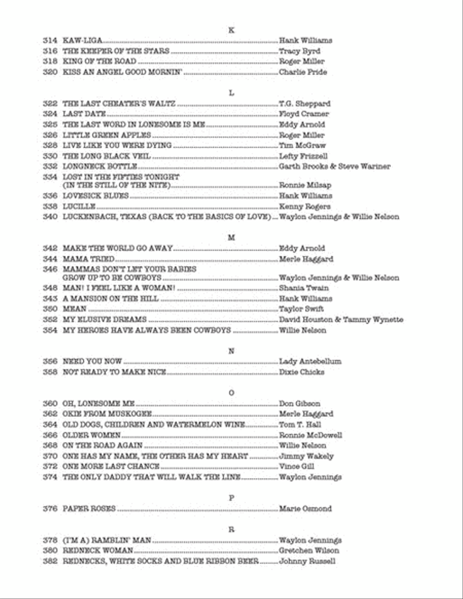 The Real Country Book The Real Country Book Piano scores gallery preview page 6