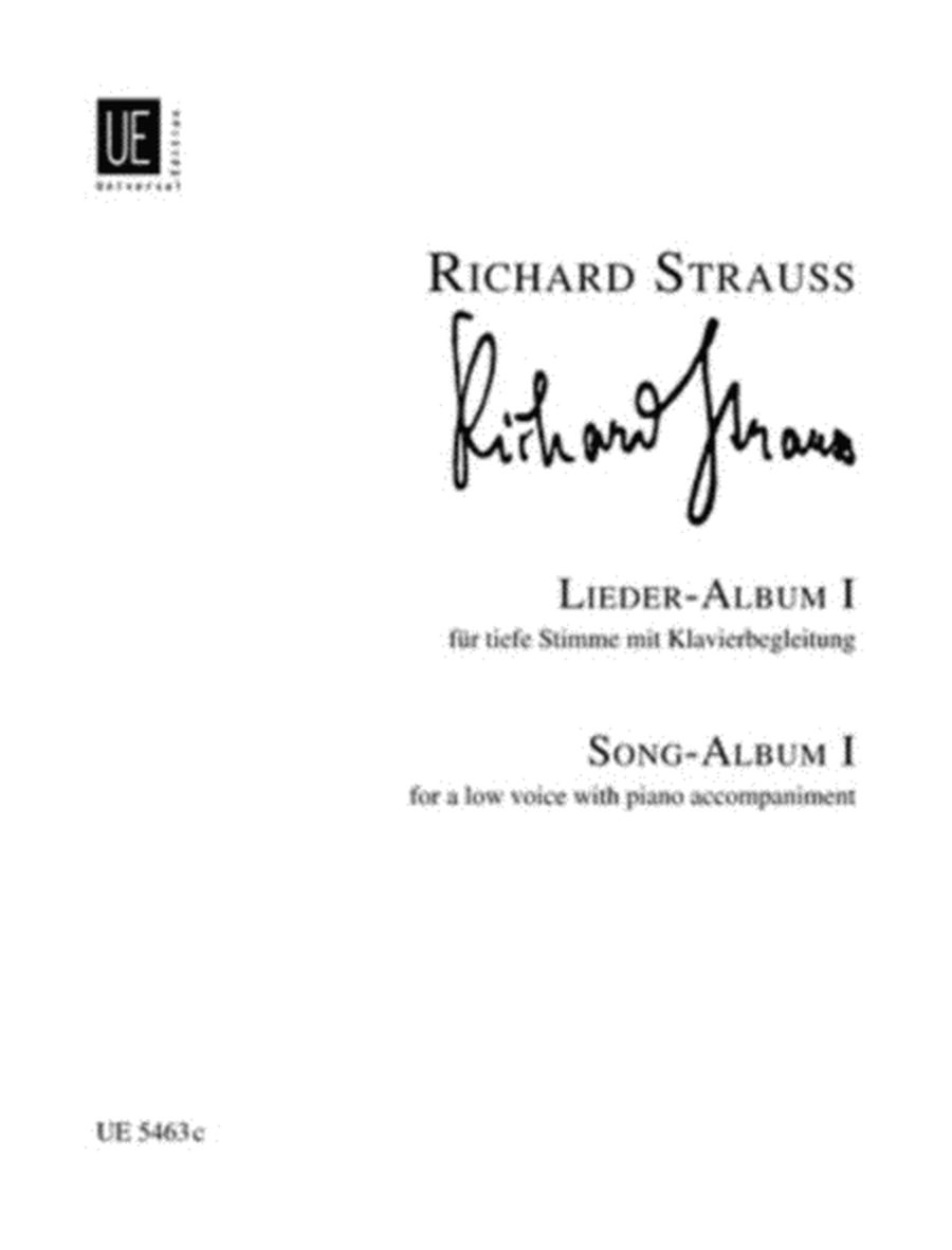 Strauss - Song Album Vol 1 For Low Voice/Piano