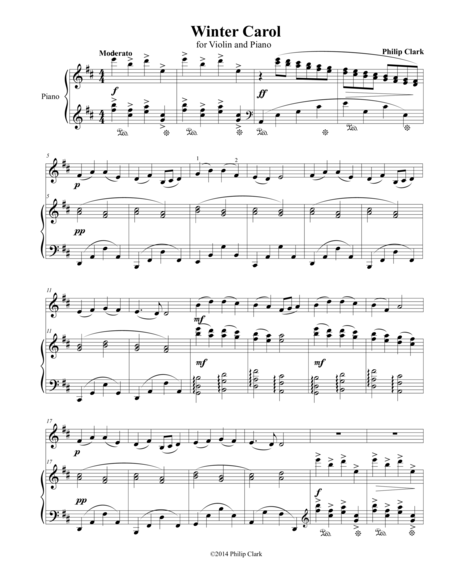 Winter Carol for Violin and Piano image number null