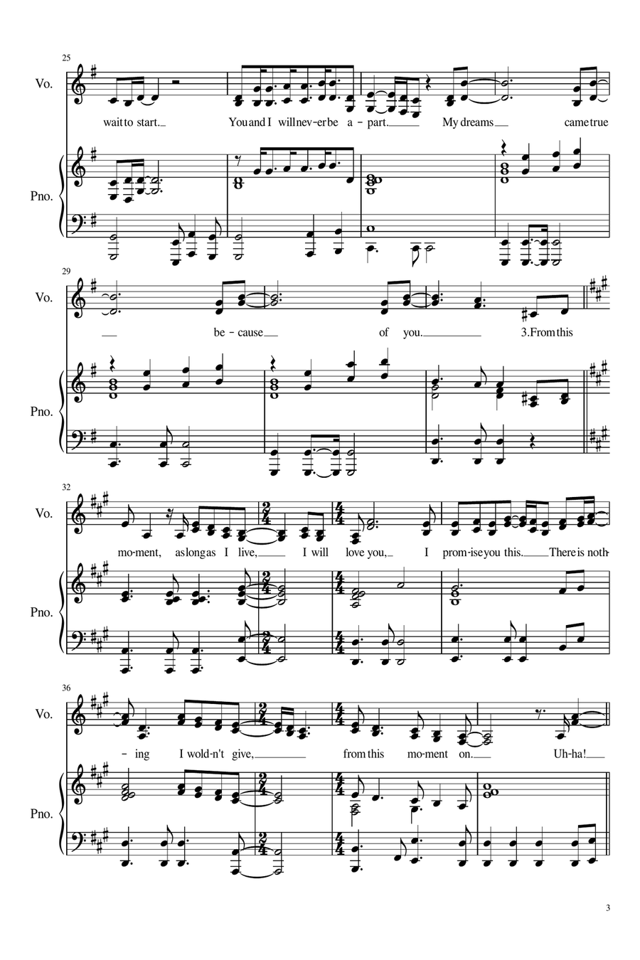 From This Moment On A Cappella scores gallery preview page 3