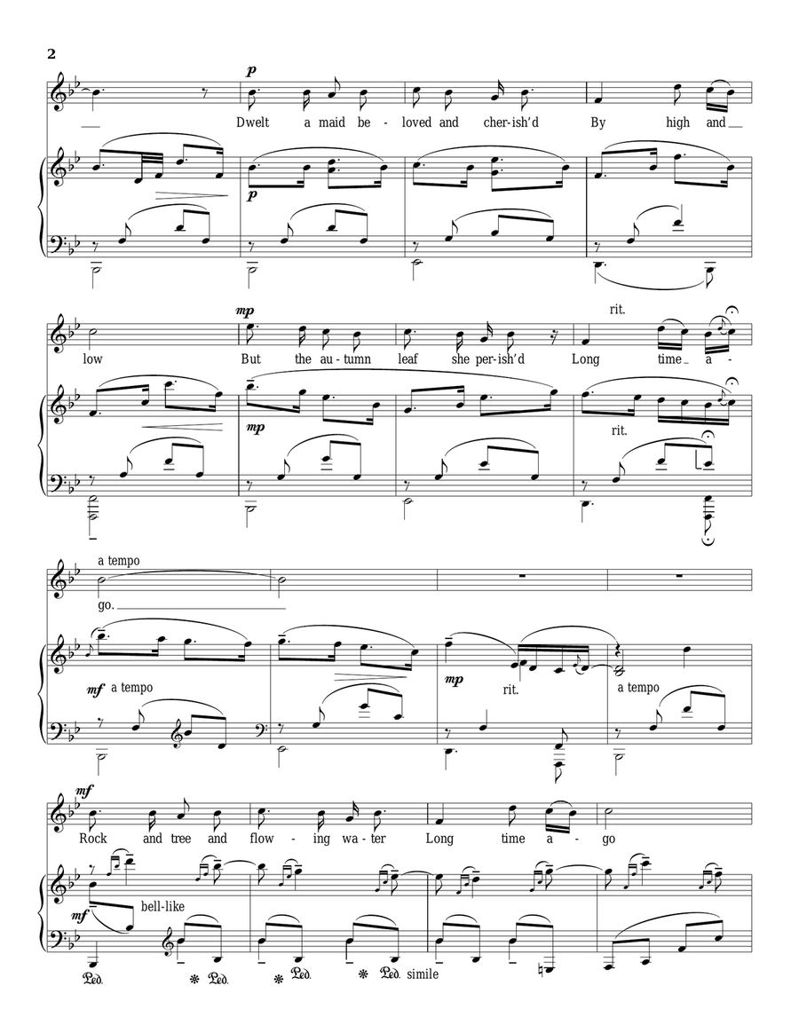 Long Time Ago Piano, Vocal scores gallery preview page 2