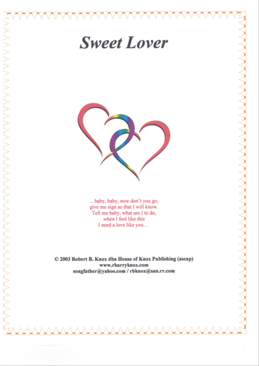 Sweet Lover Sweet Lover Voice scores gallery preview page 1