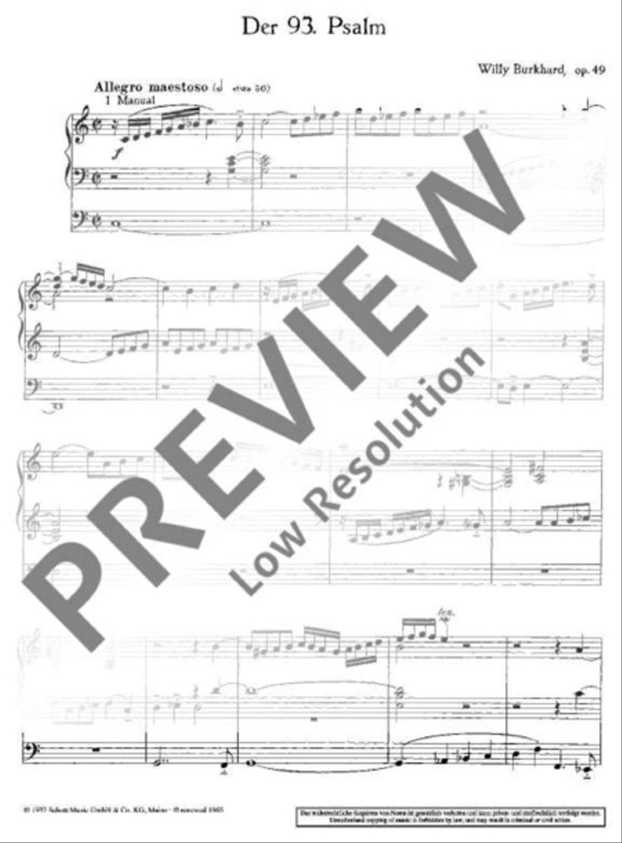 Der 93. Psalm Unison Choir scores gallery preview page 4