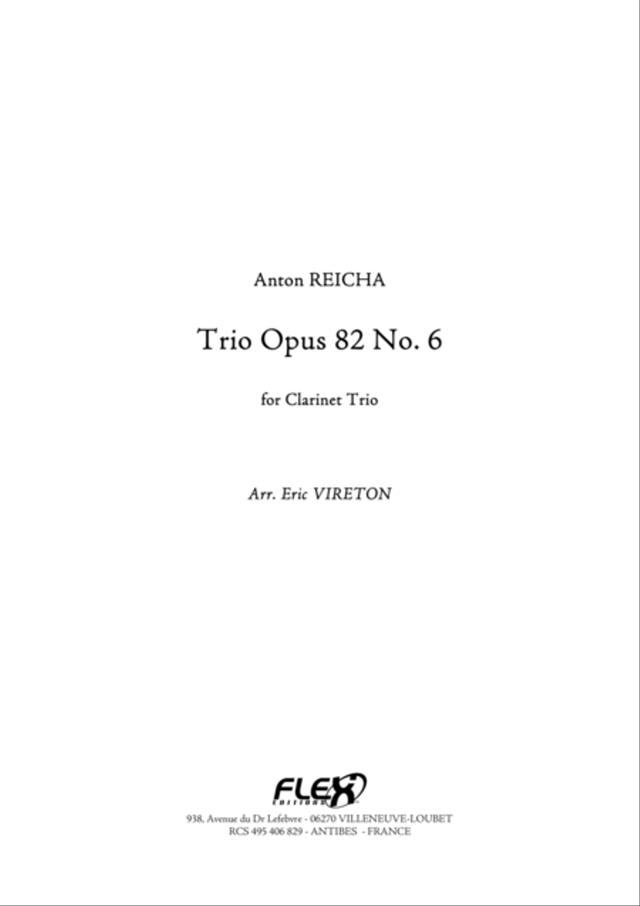 Trio Opus 82 No. 6 Clarinet Trio scores gallery preview page 1