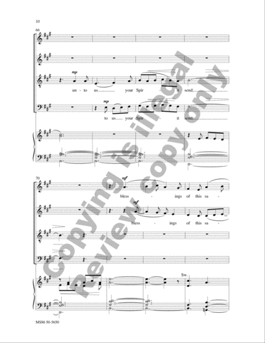 Hail this Joyful Day's Return 4-Part scores gallery preview page 10