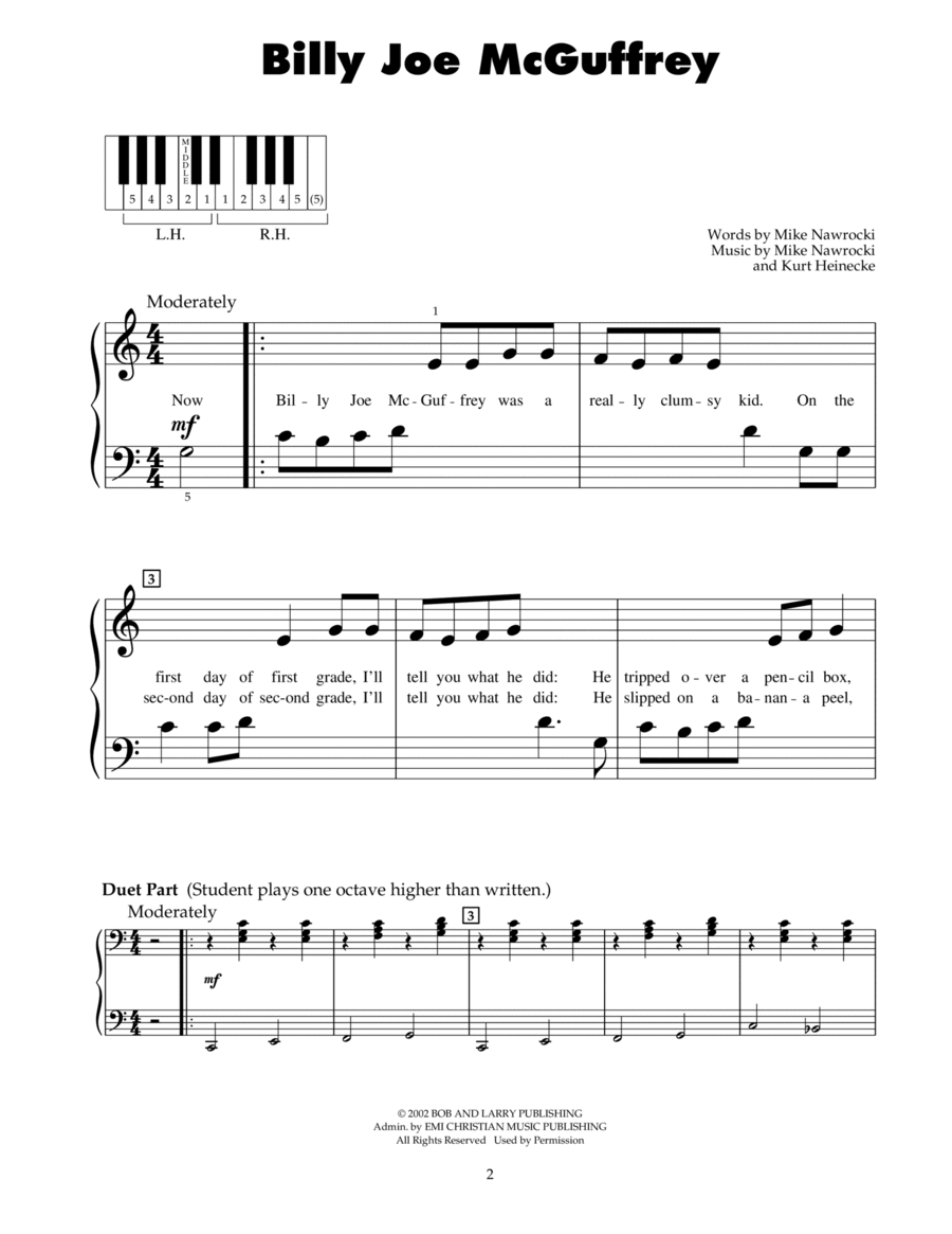 Billy Joe McGuffrey (from Jonah - A VeggieTales Movie) Piano scores gallery preview page 1