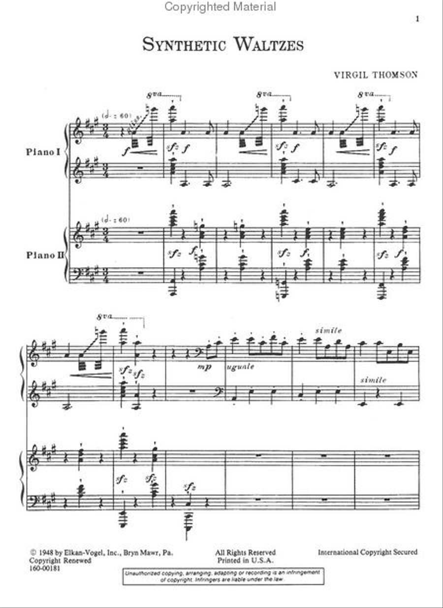 Synthetic Waltzes Chamber Music scores gallery preview page 2