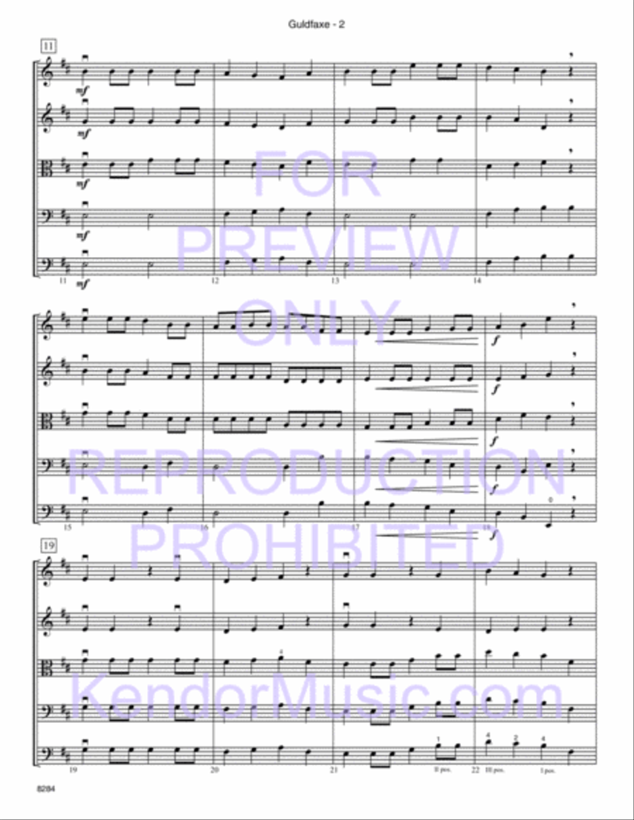 Guldfaxe (Steed Of Thor) (Full Score) String Orchestra scores gallery preview page 4