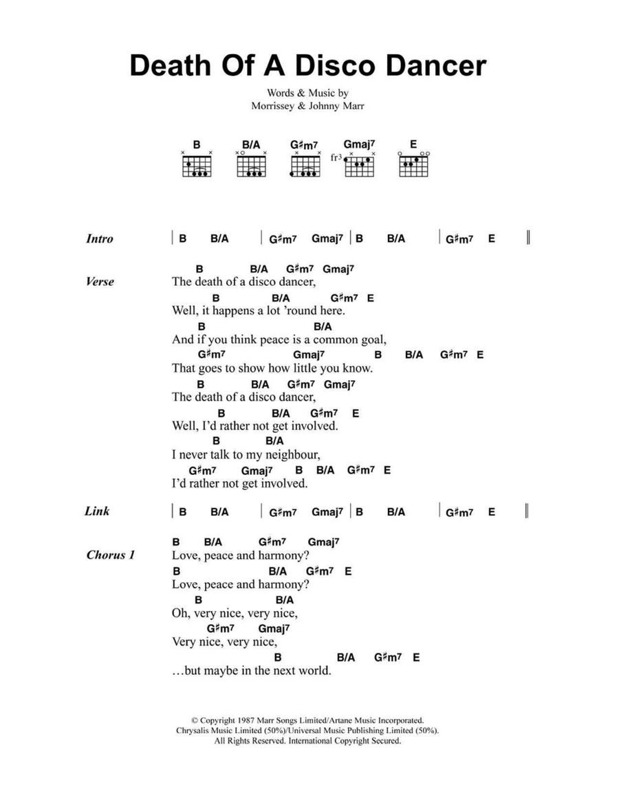 Death Of A Disco Dancer Death Of A Disco Dancer Electric Guitar scores gallery preview page 1