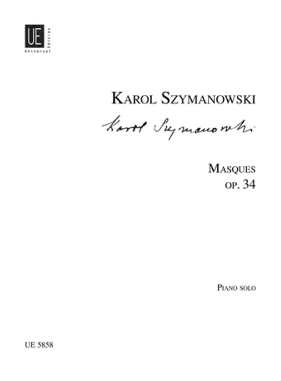 Masques, Op. 34 Masques, Op. 34 Chamber Music scores gallery preview page 1