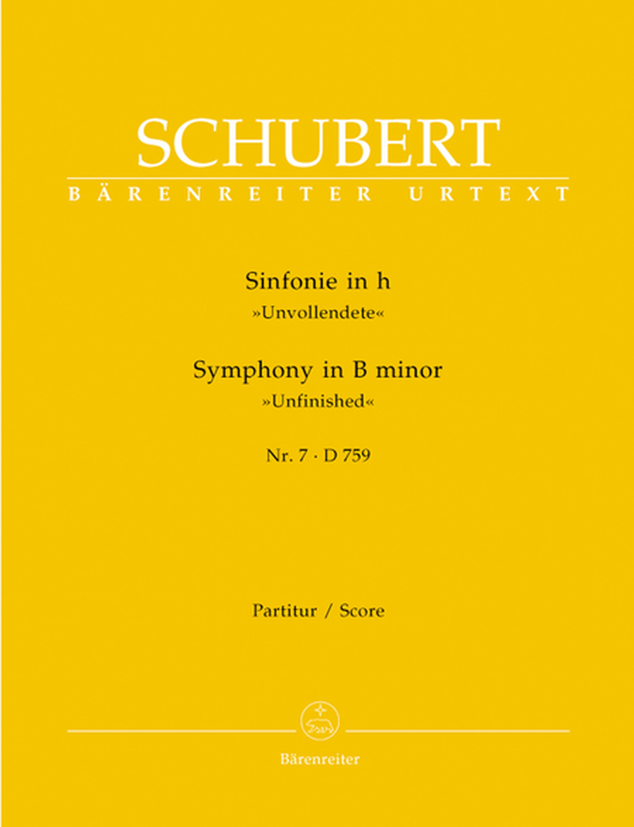 Symphony, No. 7 b minor D 759 'Unfinished'