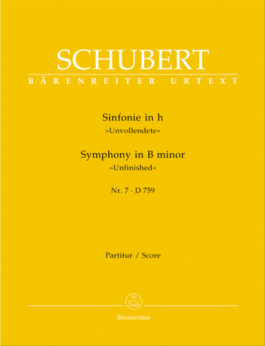 Symphony, No. 7 b minor D 759 'Unfinished' Orchestra scores gallery preview page 1