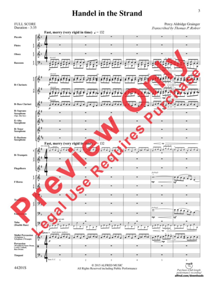 Handel in the Strand Concert Band scores gallery preview page 4