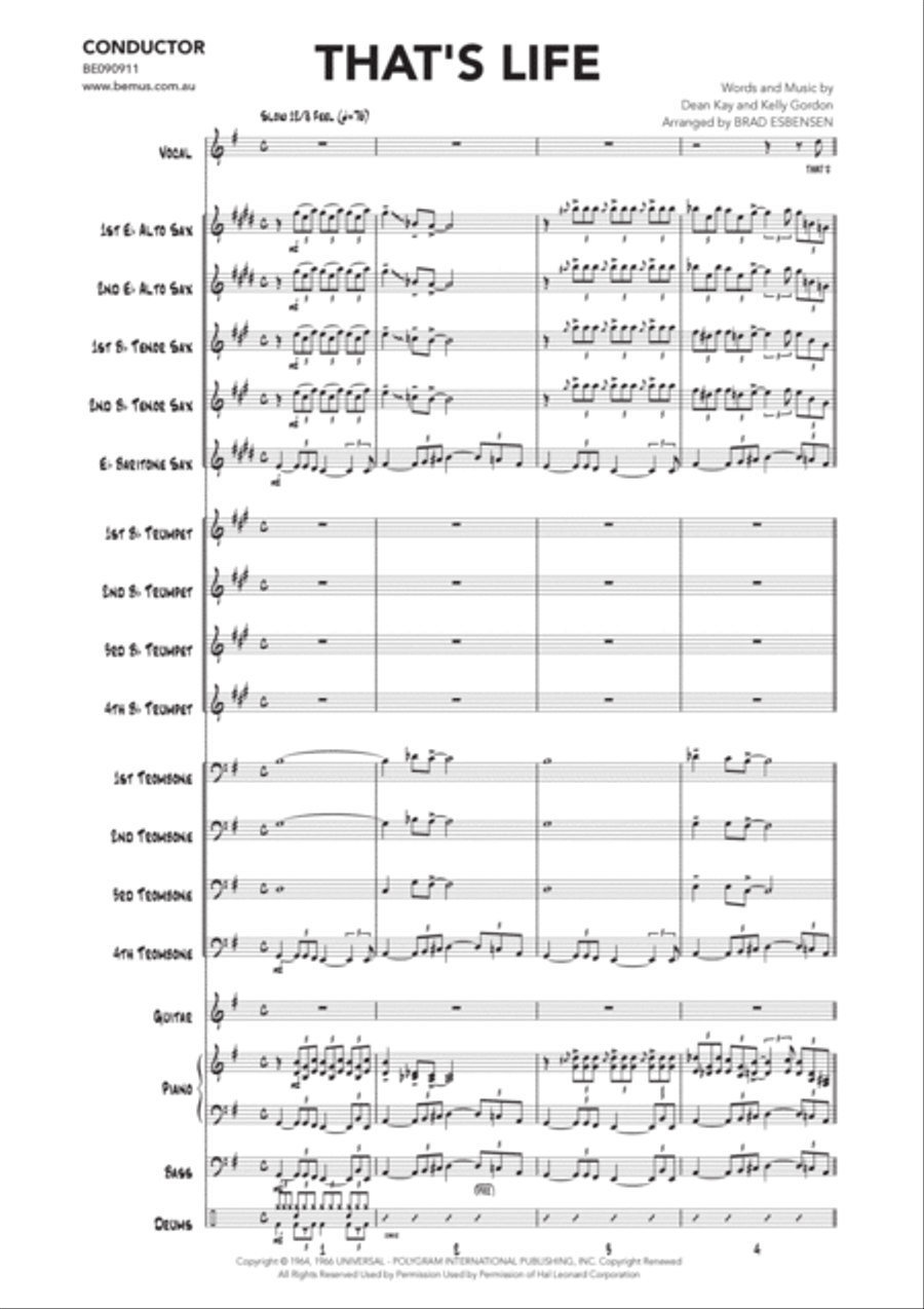 That's Life That's Life Jazz Ensemble scores gallery preview page 3
