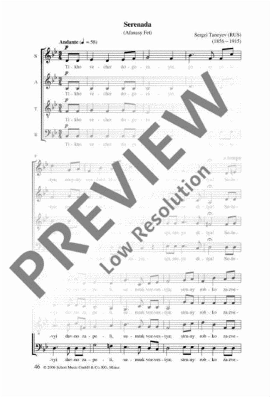 Serenada 4-Part scores gallery preview page 2