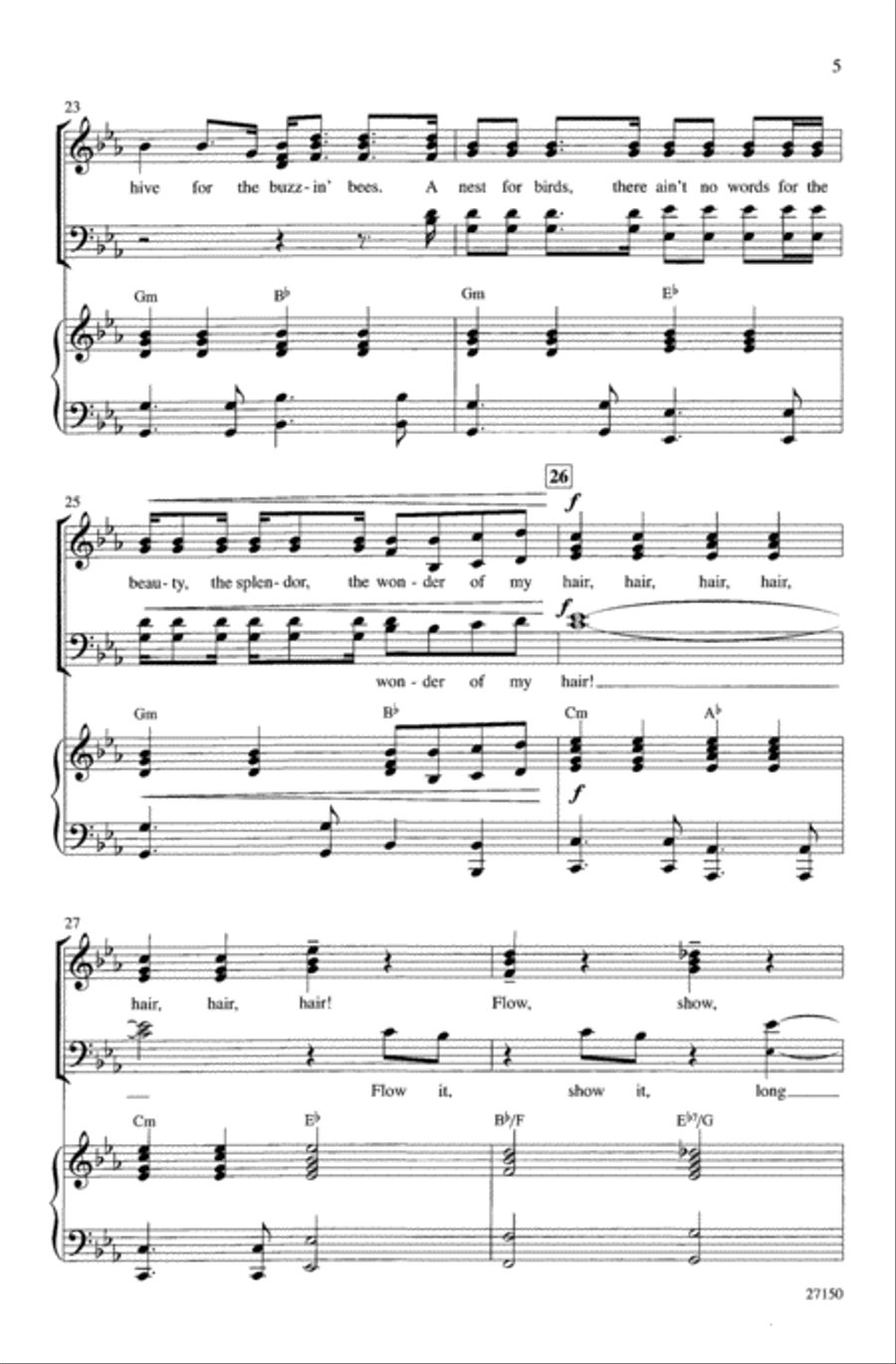 Hair (from Hair) Choir scores gallery preview page 4