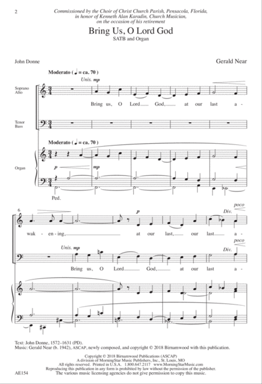Bring Us, O Lord God 4-Part scores gallery preview page 2