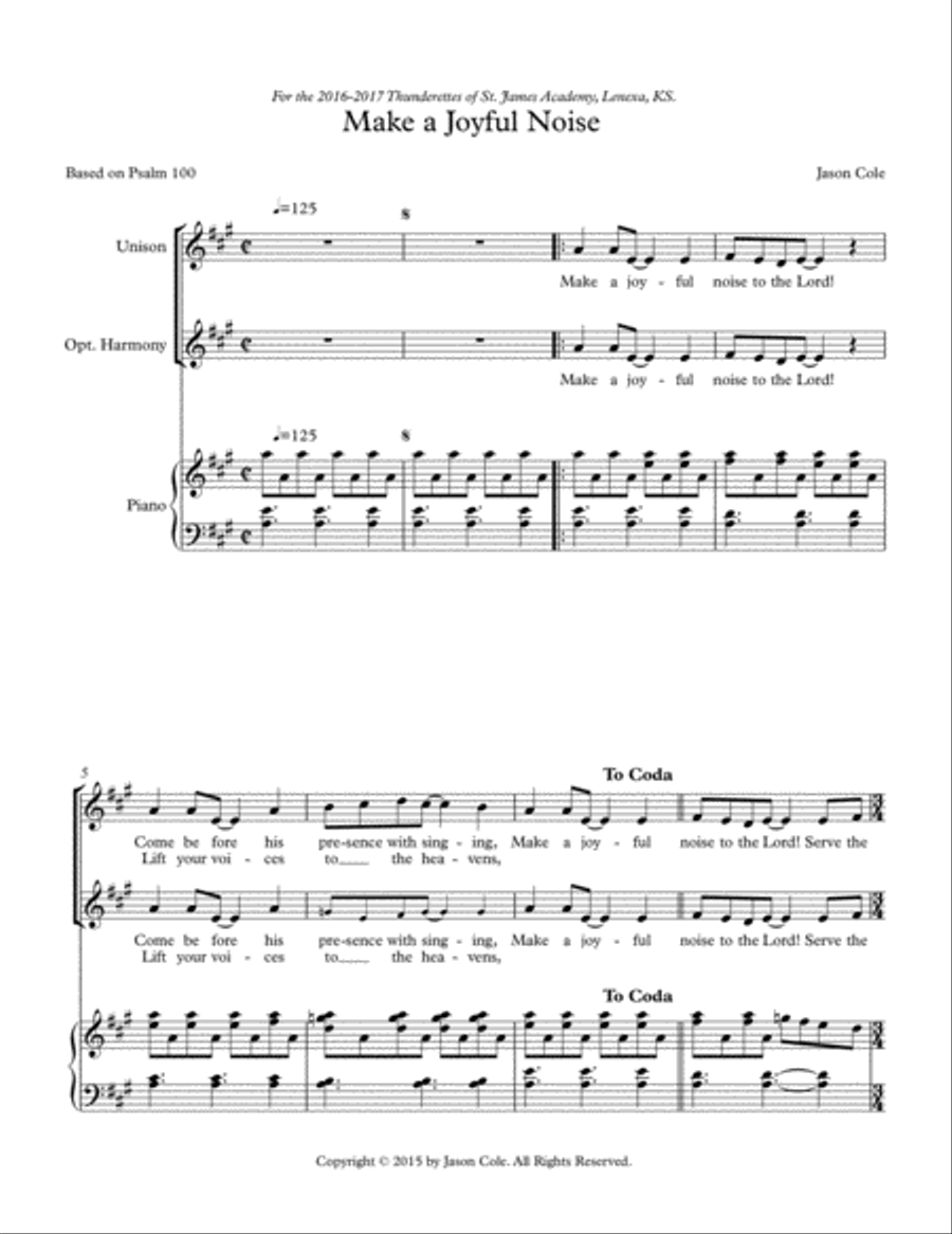Make a Joyful Noise SA scores gallery preview page 1