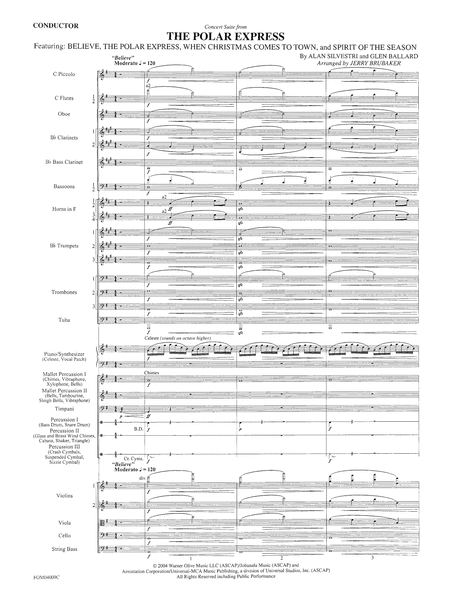 The Polar Express, Concert Suite from: Score
