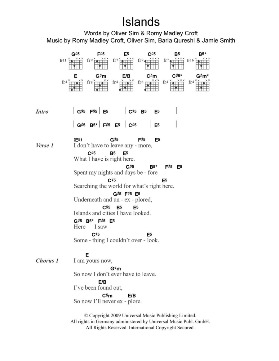 Islands Islands Acoustic Guitar scores gallery preview page 1