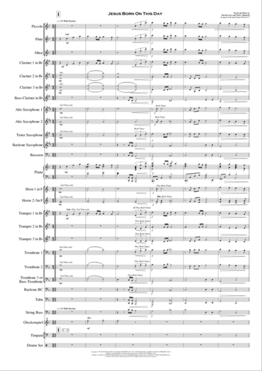 Jesus Born On This Day Concert Band scores gallery preview page 2