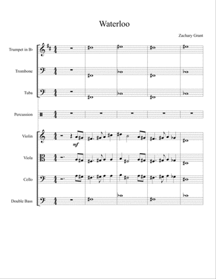 Trafalgar and Waterloo: A Duel Large Ensemble scores gallery preview page 1