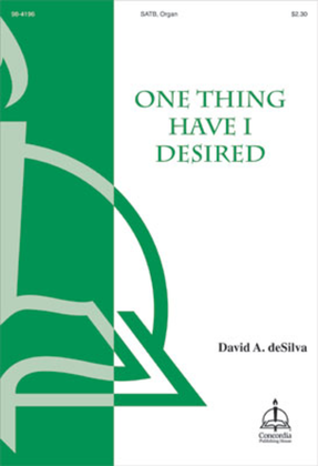 Book cover for One Thing Have I Desired