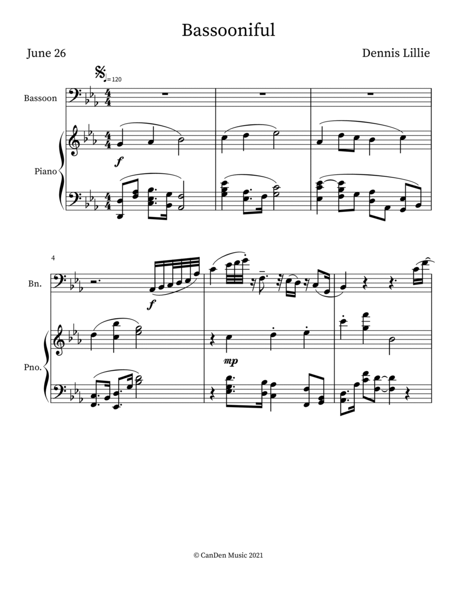 Bassooniful Bassooniful Woodwind Duet scores gallery preview page 1