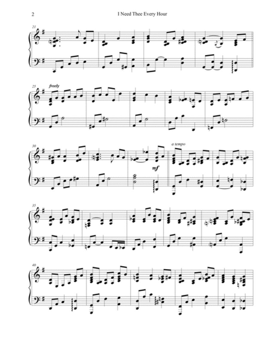I Need Thee Every Hour (Hymn Arrangement for Advanced Solo Piano in "Father's Love") image number null