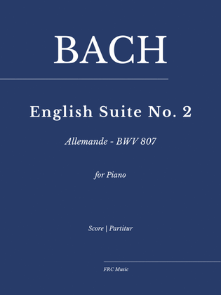 Book cover for JS Bach: English Suite II - Allemande - BWV 807 - As played by Ivo POGORELICH