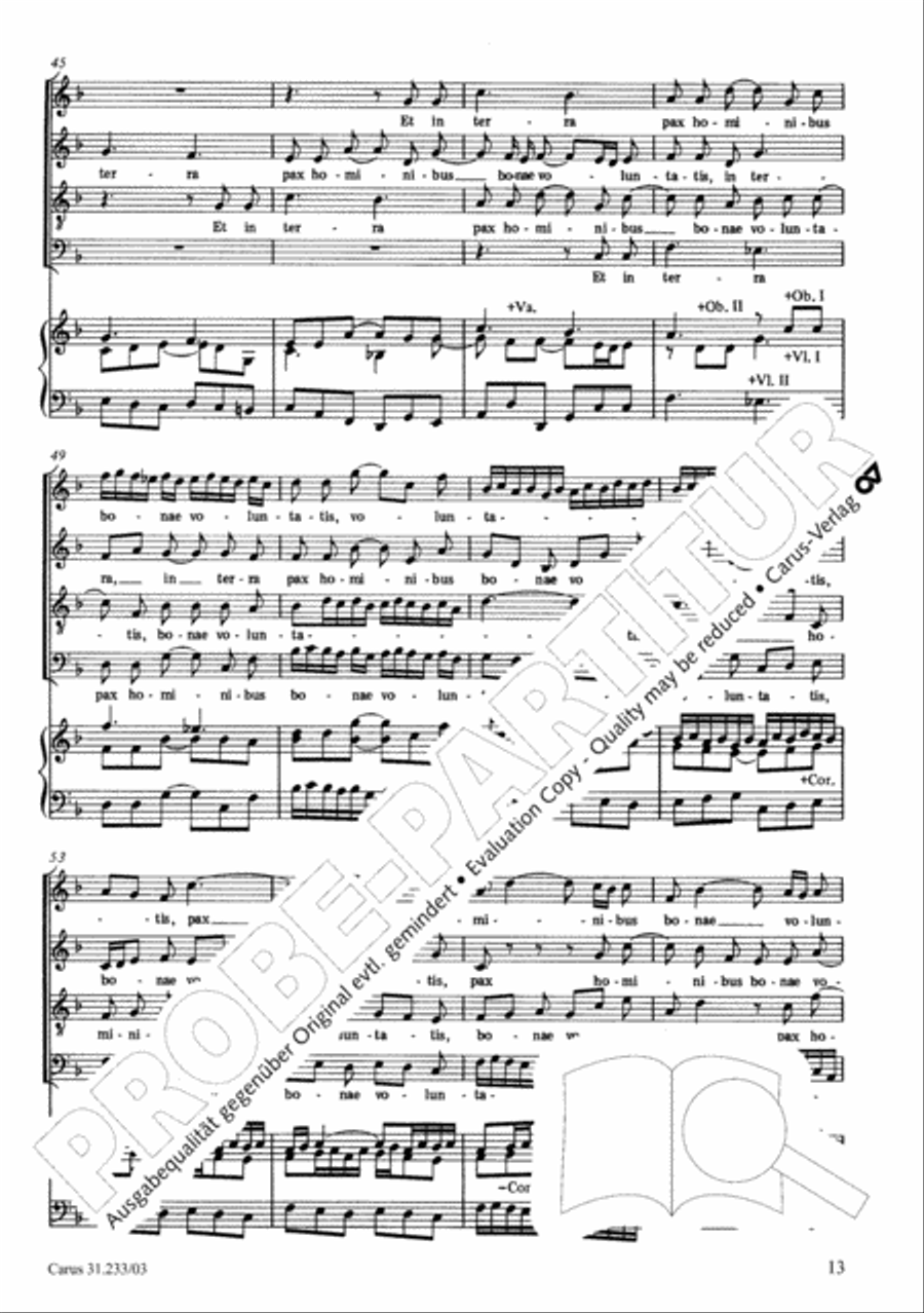 Mass in F major 4-Part scores gallery preview page 17