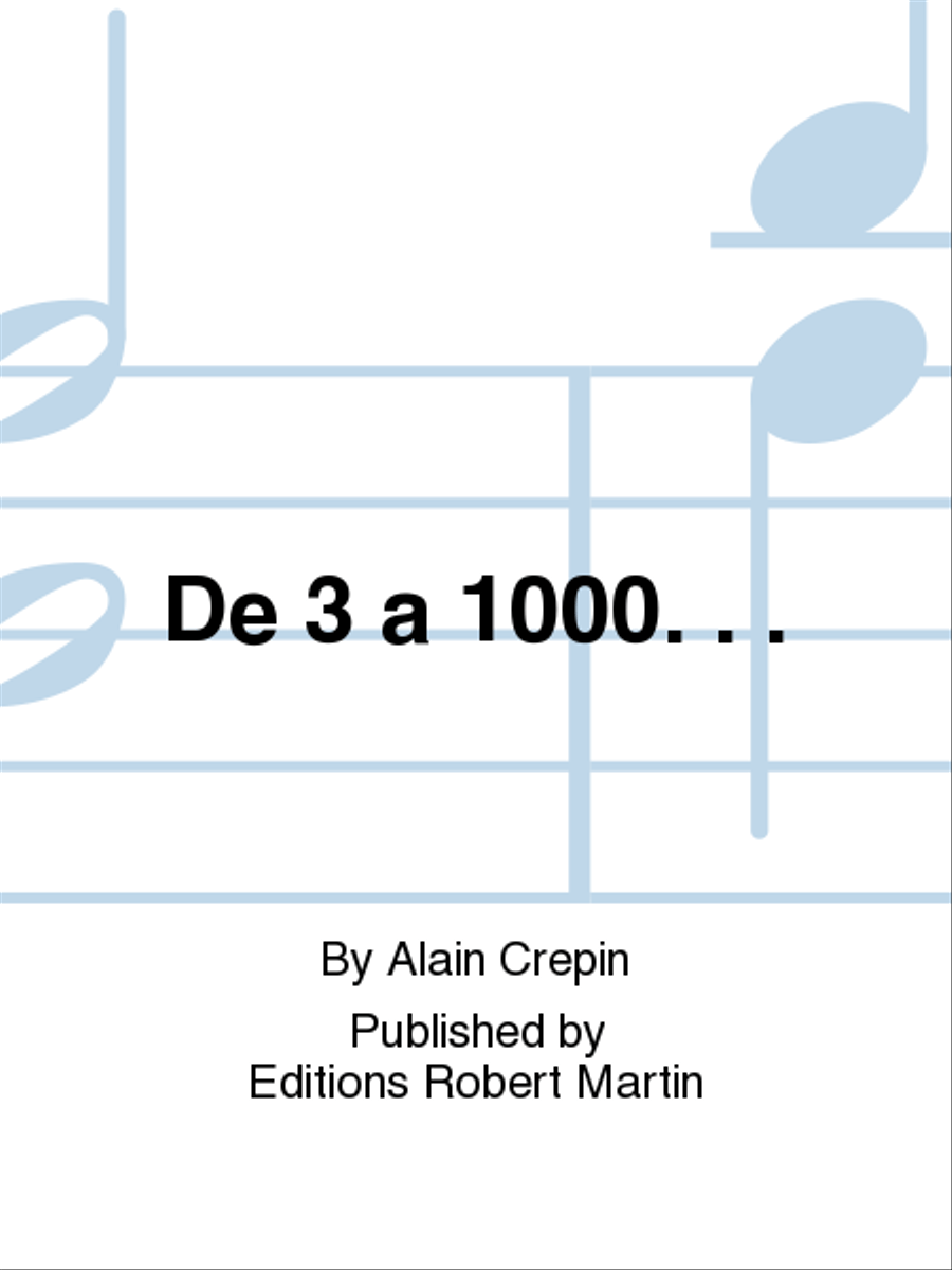 De 3 a 1000... Orchestra scores gallery preview page 1