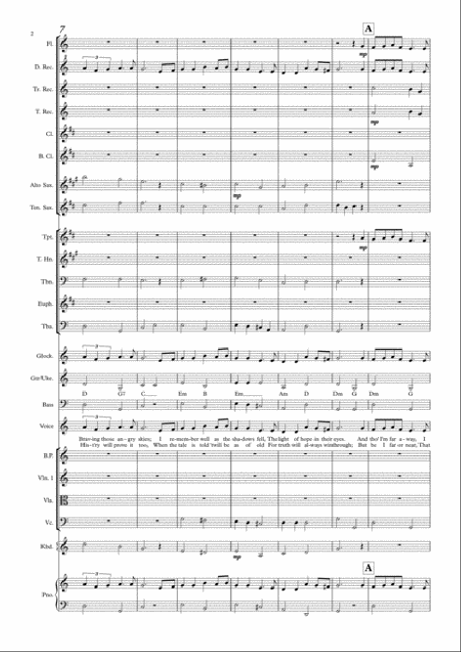 (there'll Be Bluebirds Over) The White Cliffs Of Dover Large Ensemble scores gallery preview page 2