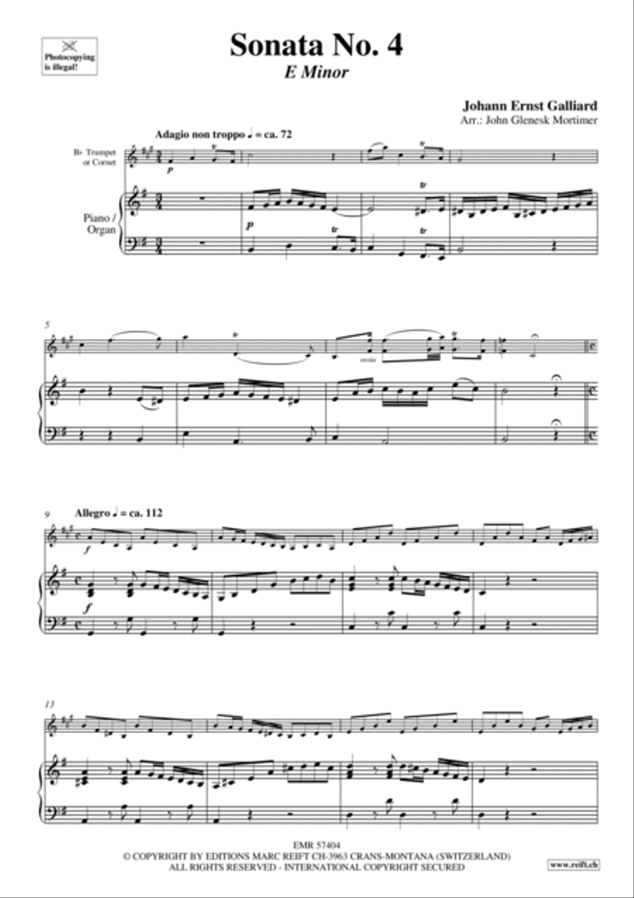 Sonata No. 4 Cornet scores gallery preview page 4