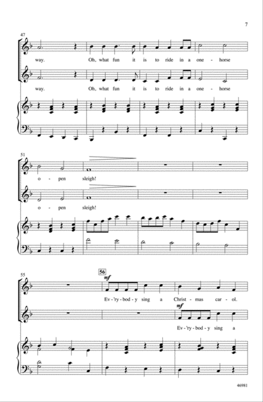 Ev'rybody Sing a Christmas Carol Choir scores gallery preview page 6