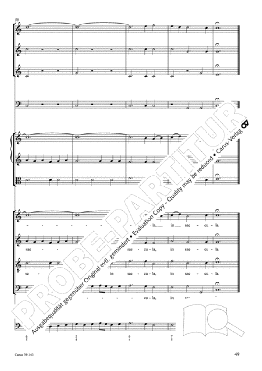 Magnificat in C major 4-Part scores gallery preview page 50