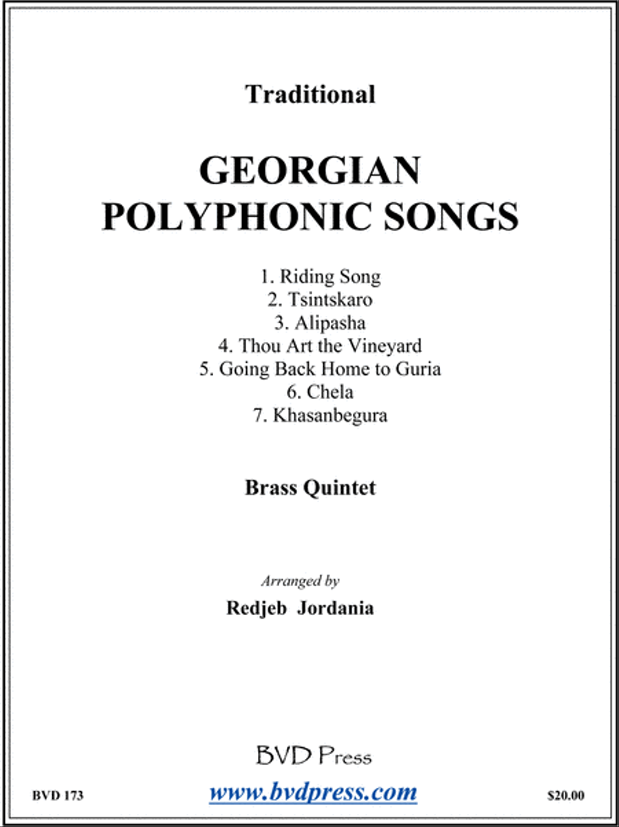 Georgian Polyphonic Songs Brass Quintet scores gallery preview page 1